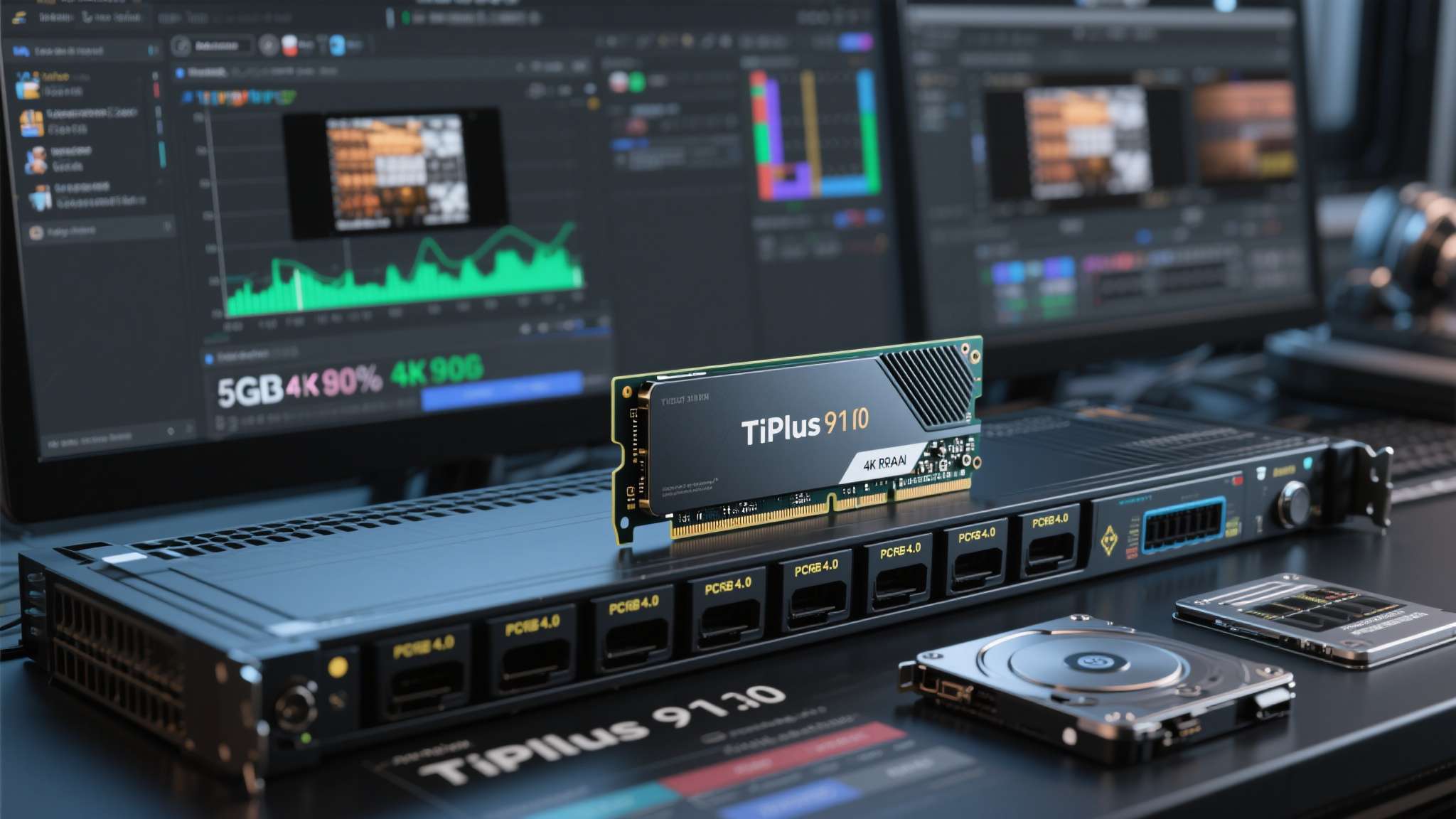 此外，在视频剪辑工作流中，将一段约50GB的4K RAW素材从硬盘导入剪辑软件时